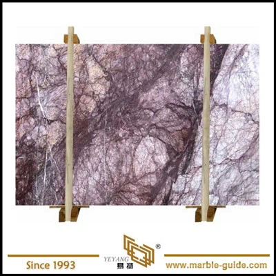 Violetinė alyvinė Bookmatch marmurinės plokštės