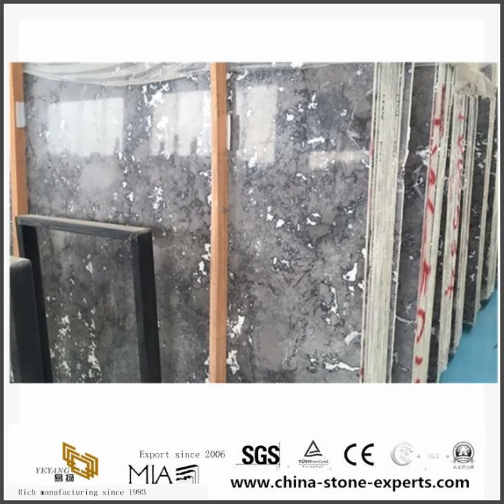 Balta su pragiedruliais Pilka Marmuras akmuo virtuvės stalviršiai ir plytelių dizainas