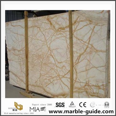 Natūrali Kinija Auksinė nefrito marmuro geltonos venos marmuro maža kaina