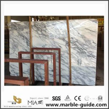 Natūralaus akmens Arabescato Venato marmuro plokštė su baltos spalvos