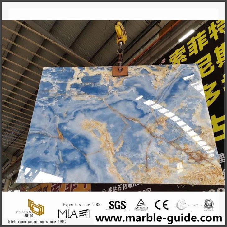 Blue Onyx Marble Kitchen