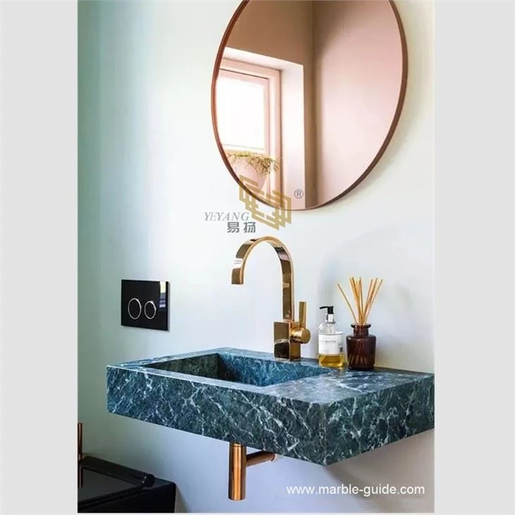 Big Variegated Green Marble Vanity Tops