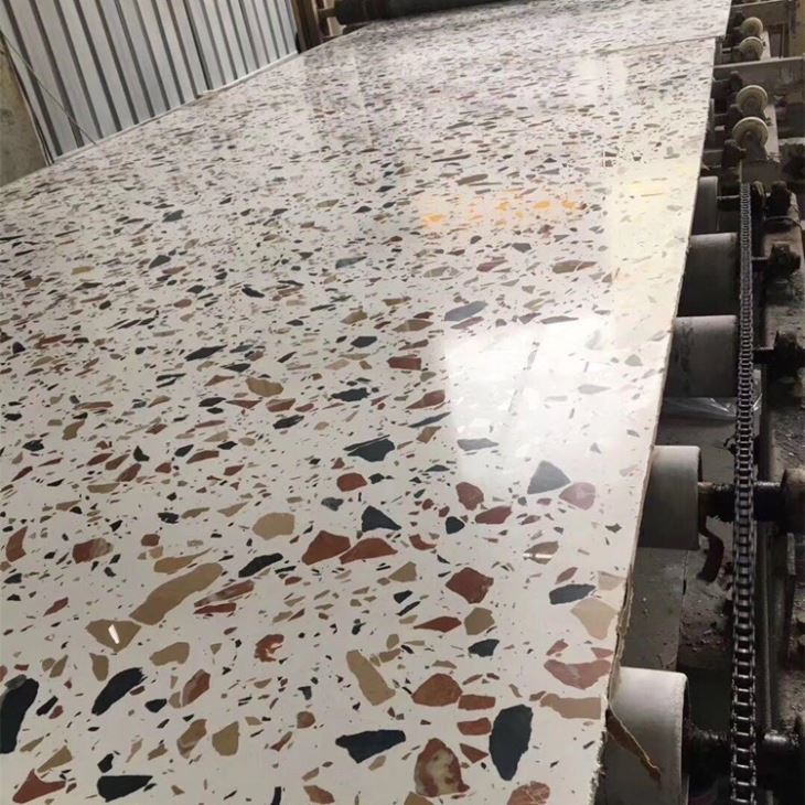 Artificial White Terrazzo Slabs Manufacturer Supply